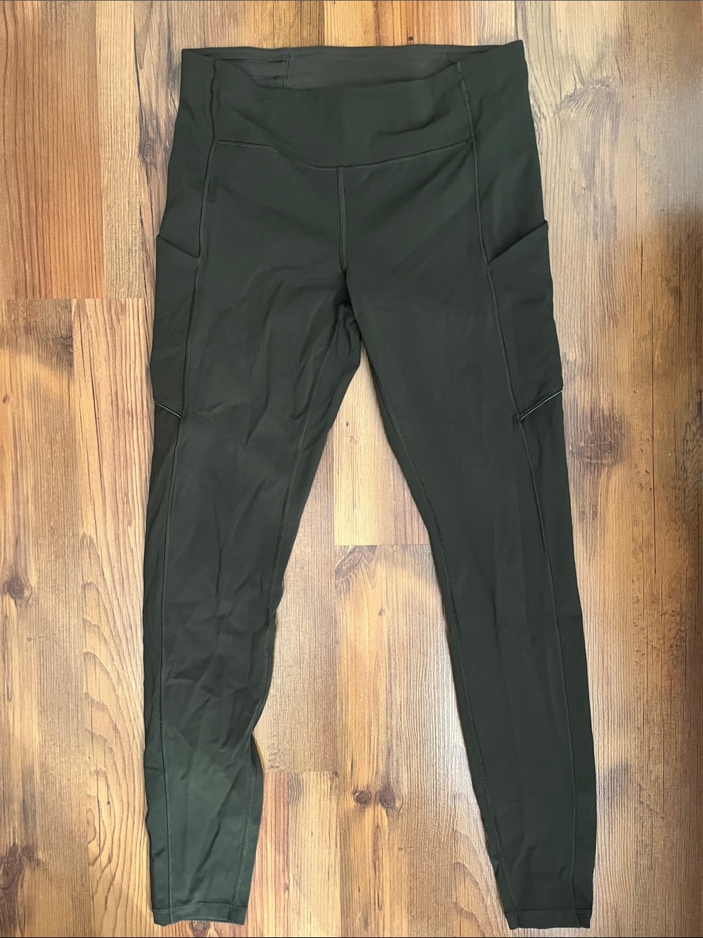 lululemon athletica Olive Green High-Rise Performance Leggings with Pockets